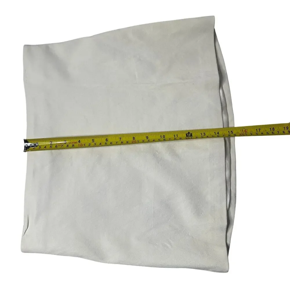 Genuine Leather Luxury White Mini Skirt Buttery Soft Lambskin Feel - Picture 10 of 12